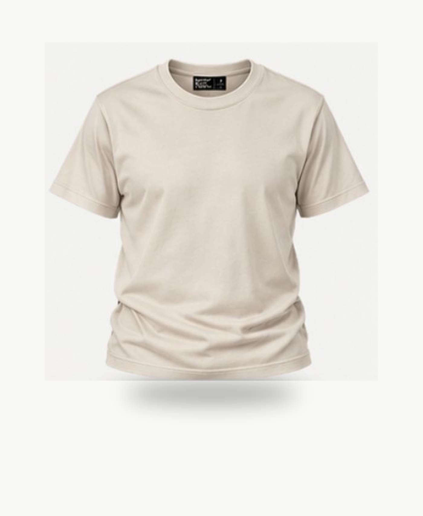 Bone Luxe Plain T-Shirt product view with neck label